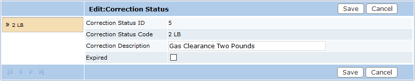 Checklist Status Code Fields