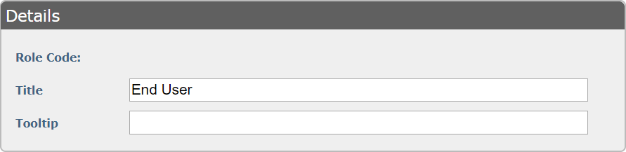View and Edit a User Role