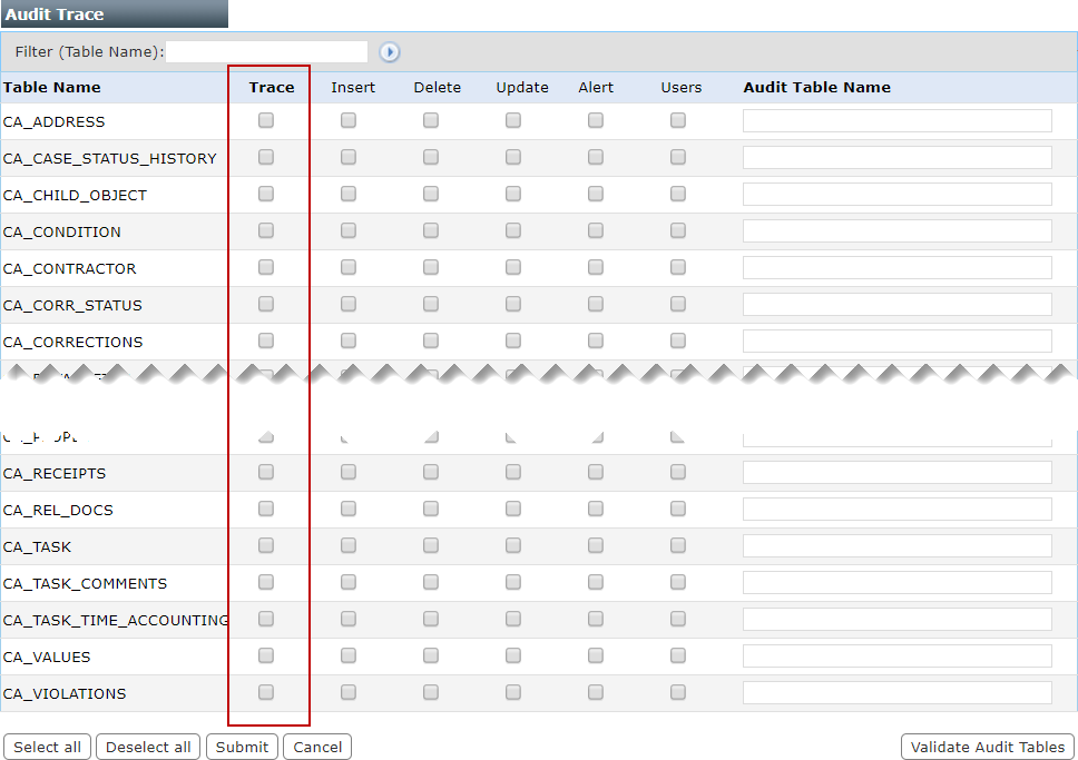 Set Up Audit Trace