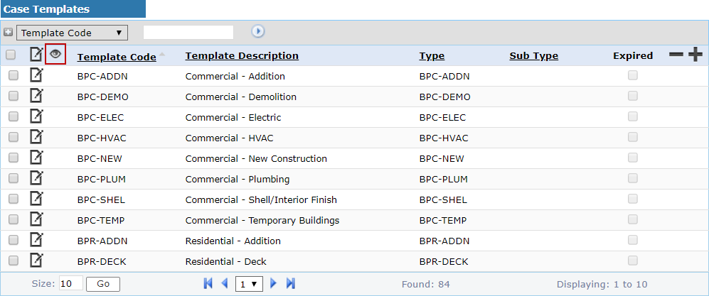 Case View Coding View a Case Template