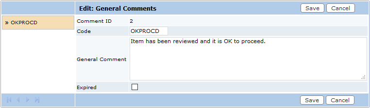 Edit a Comment Code