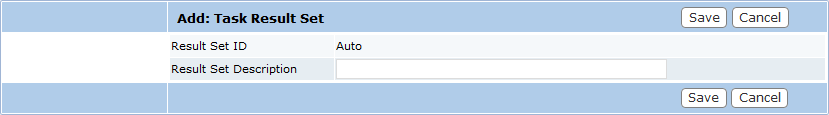 Add a Task Result Set