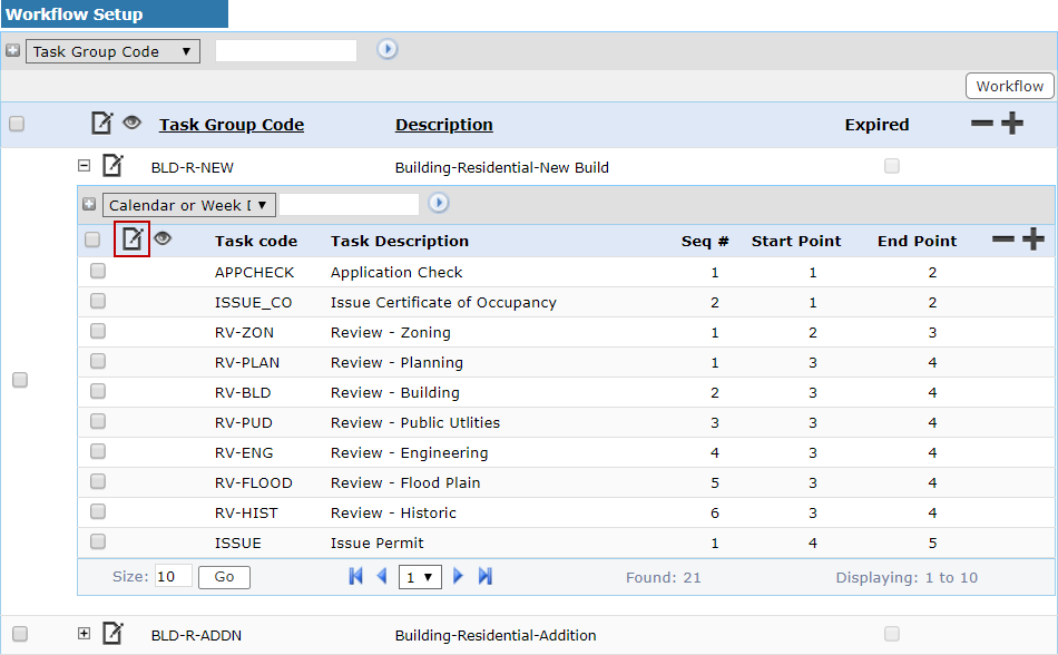 Edit Tasks in a Task Group