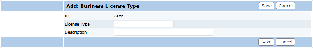 Add a License Type