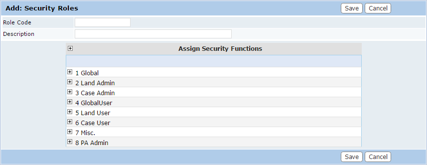 Add a Security Role