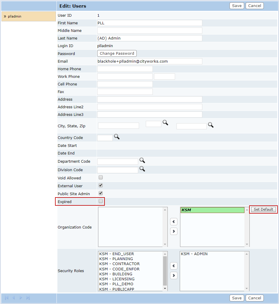 Edit a User Profile
