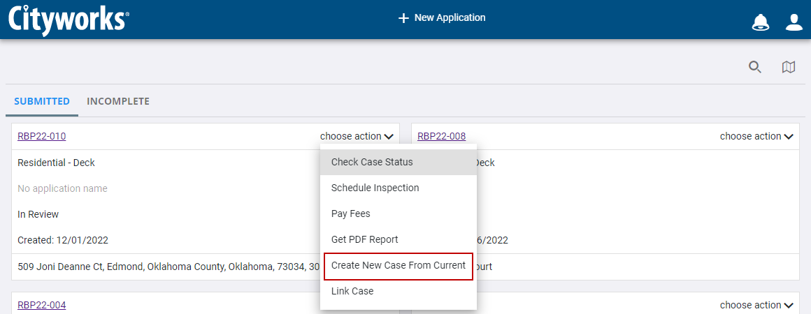 Create a New Application Based on the Current Application