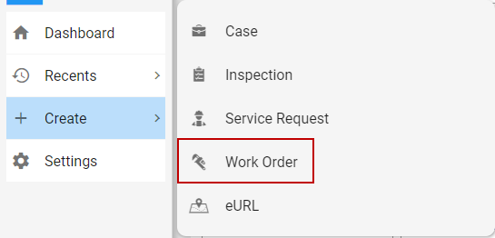 Create an Attached Work Order