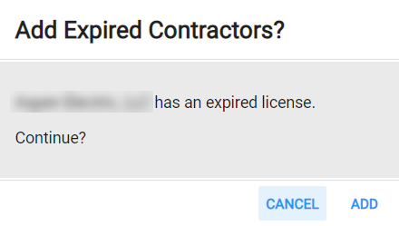 Add a Contractor