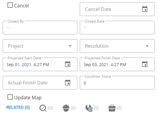 Inspection Details Panel Fields