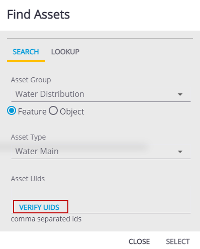 Search for Assets