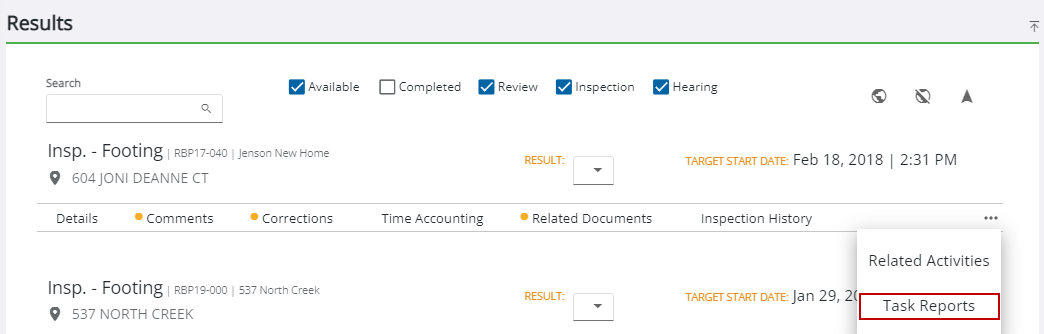 Use Task Reports