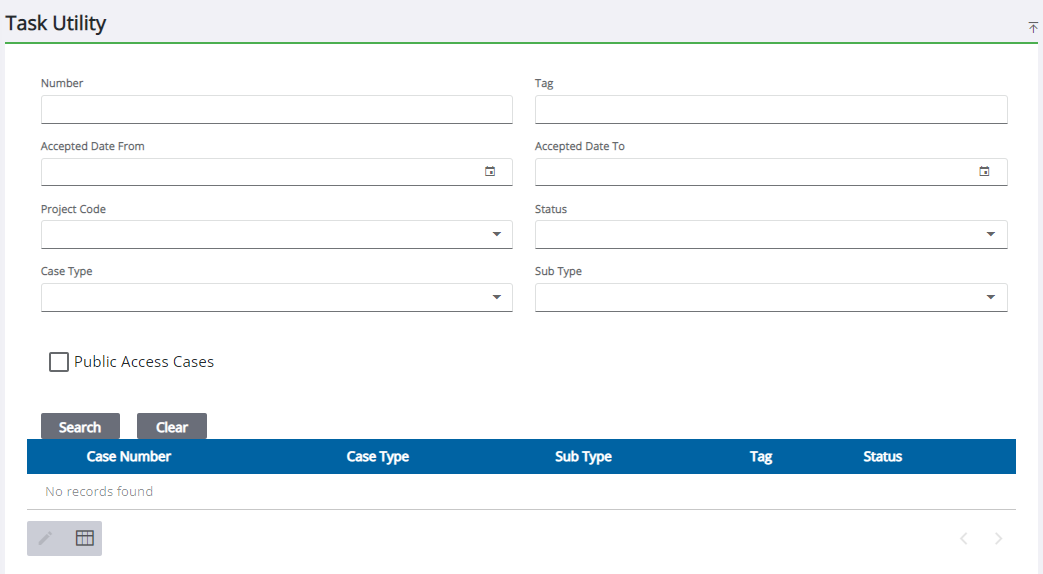 Image of Task Utility panel