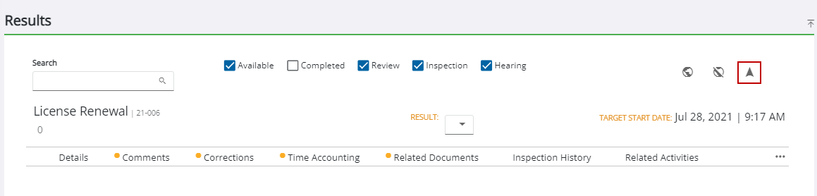 Image of Task Manager Results panel with Navigate to tasks highlighted