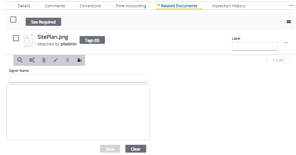 Image of Task Manager Results panel with Related Documents section open