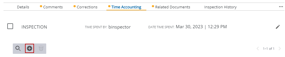 Image of Task Manager Results panel with Time Accounting section open and Add record highlighted