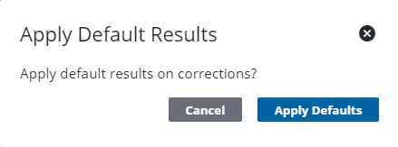 Image of Apply Default Results panel