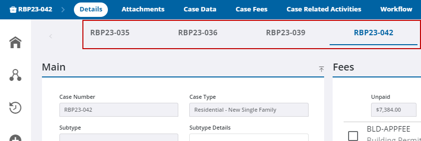 Image of case summary page with multiple cases highlighted
