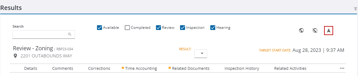 Image of Task Manager Results panel with Navigate to tasks highlighted