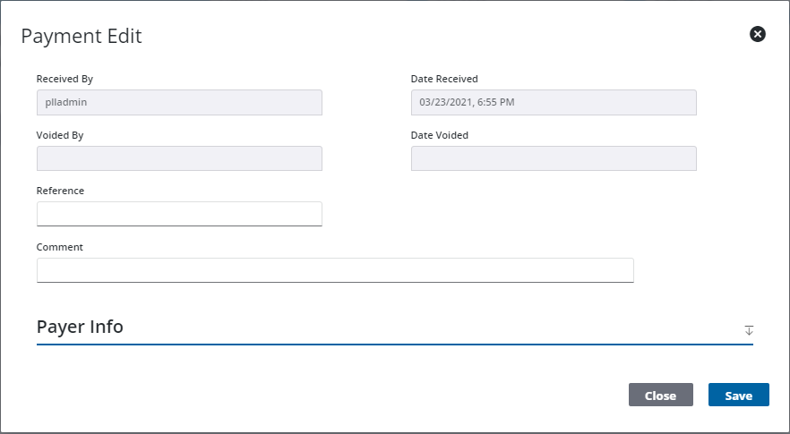 Image of Payment Edit panel from Escrow Payment