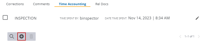 Image of Edit Task panel with Time Accounting section open and Add record highlighted