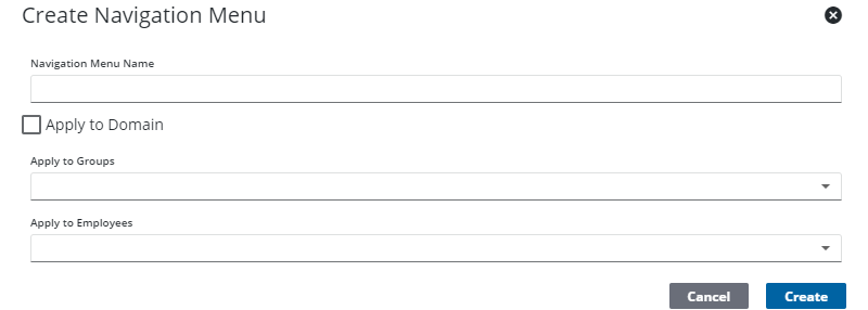 Create a Menu