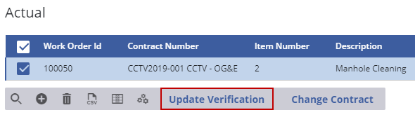 Update Verification of a Line Item