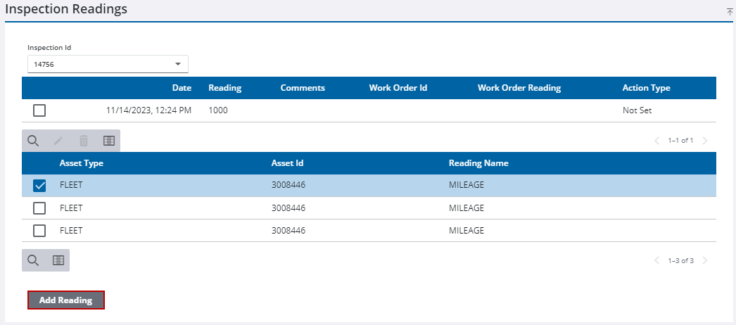 Add an Asset Reading