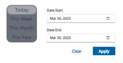 Image of Task Manager date range calendar