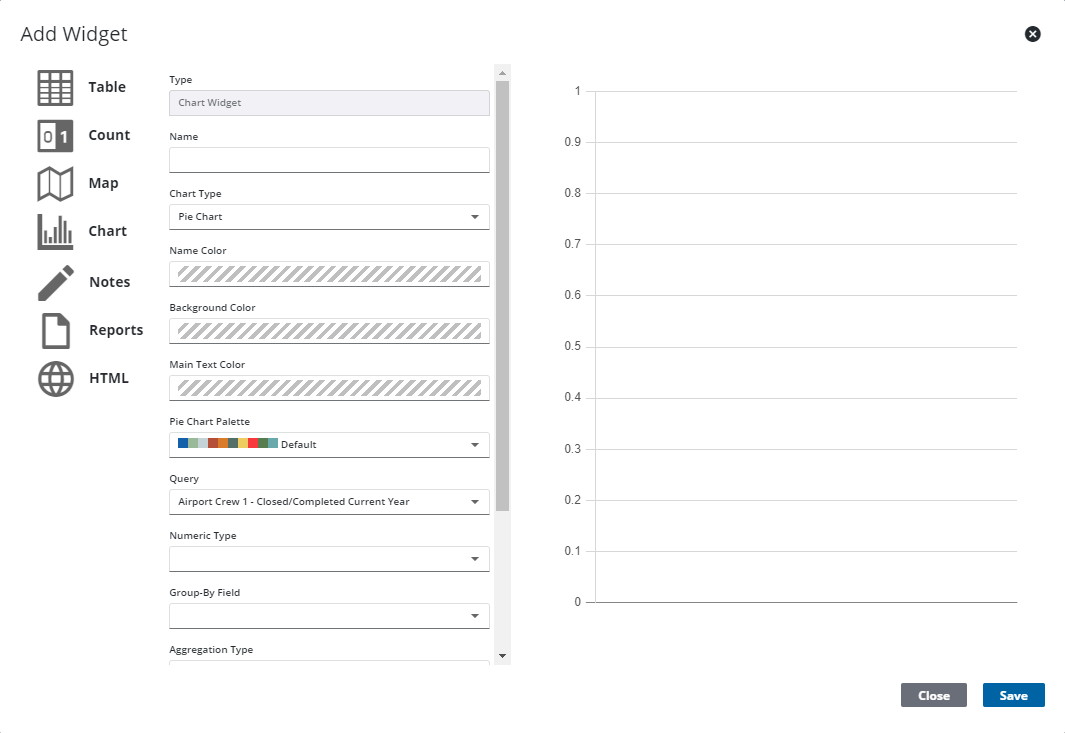 Add a Chart Widget