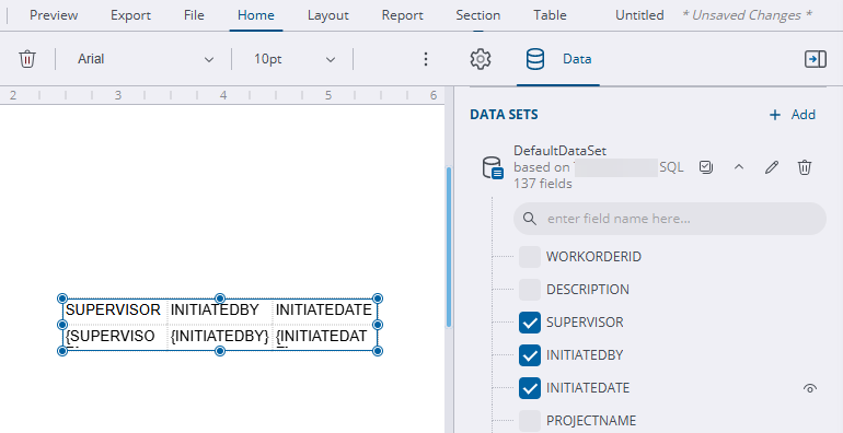 Add Fields to a Report