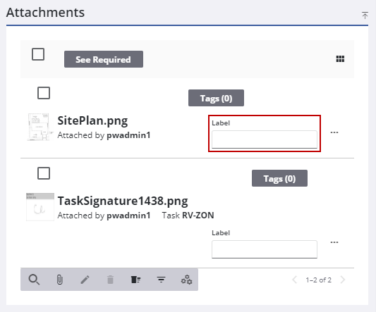 Apply Labels to Attachments