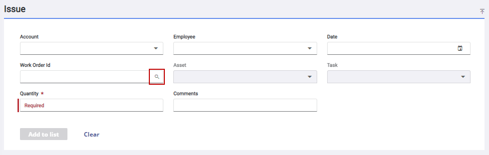 Search for a Work Order
