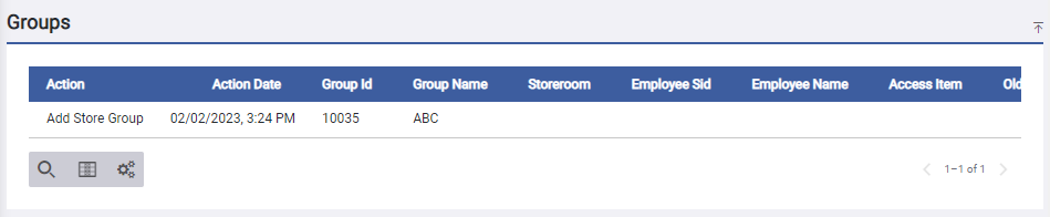 View the Groups Log