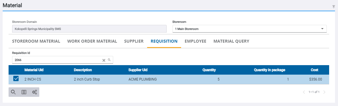Receive a Requisition Transaction