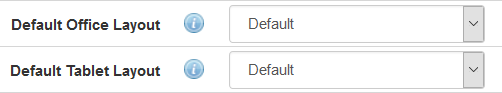Layout fields on the Preferences tab under the General menu option.
