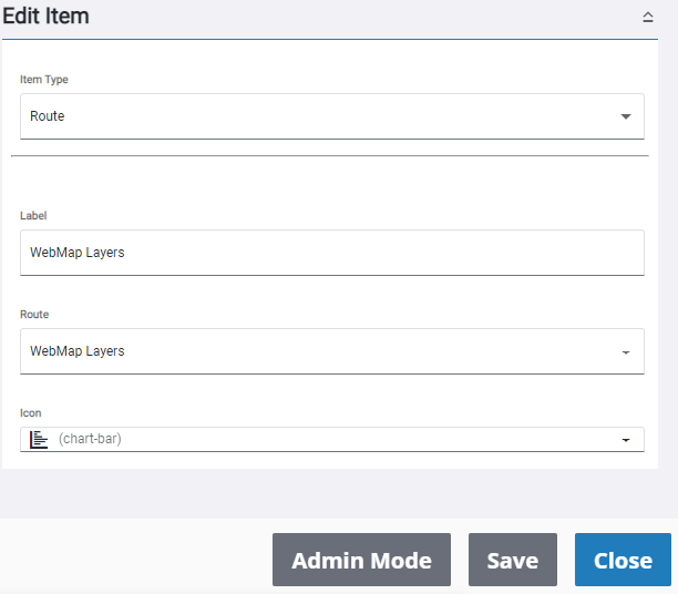 Add the Web Map Layers Page to the Menu