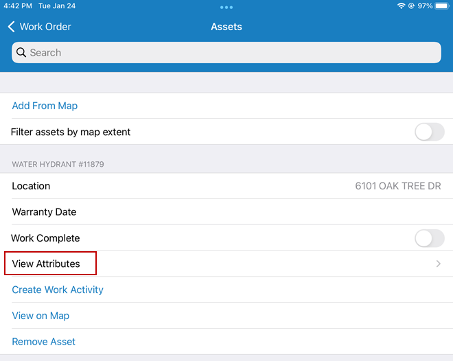 View Asset Attributes